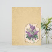 ヴィンテージ薄紫フラワースクラップブック紙マルプルホール (スタンド正面)