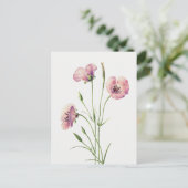 ヴィンテージ薄紫マリポサフラワーポストカード ポストカード (スタンド正面)