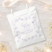 ヴィンテージ薄紫ラベンダーフローラサンキューシャワー フェイバーバッグ (クリップ留めされた状態)