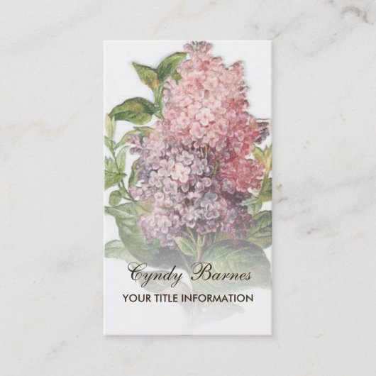 ヴィンテージ薄紫名刺 名刺 (正面)