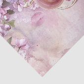 ヴィンテージ薄紫春コーヒーデコページプリント 薄葉紙 (詳細)