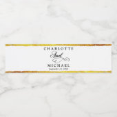 ヴィンテージ薄縁ど金ゴールド瓶ラベル ペットボトルラベル (シングルラベル)