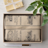 ヴィンテージ薬局アドエフェメラデクページ紙 薄葉紙 (ギフト)