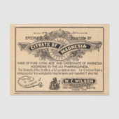 ヴィンテージ薬局アドエフェメラデクページ紙 薄葉紙 (正面)