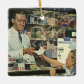 ヴィンテージ薬局 セラミックオーナメント (正面)