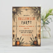 ヴィンテージ薬局、ポーションボトル、ハロウィーン 招待状 (スタンド正面)