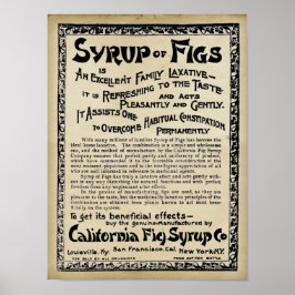 ヴィンテージ薬用プリント- Figsのシロップ ポスター