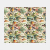 ヴィンテージ薬用ボトルパターン(1) フリースブランケット (正面(横))