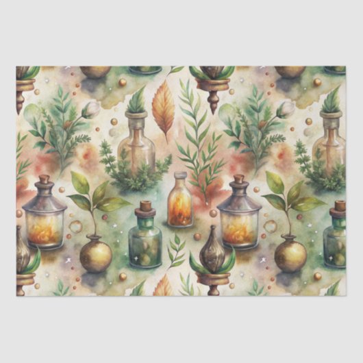 ヴィンテージ薬用ボトルパターン(1) 薄葉紙 (正面)