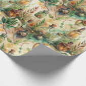 ヴィンテージ薬用ボトルパターン(3) ラッピングペーパー (角)