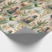 ヴィンテージ薬用ボトルパターン(4) ラッピングペーパー (角)