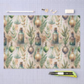 ヴィンテージ薬用ボトルパターン(4) 薄葉紙 (クラフト)