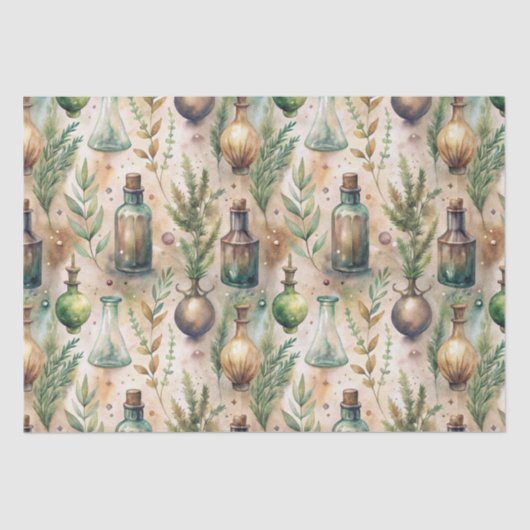 ヴィンテージ薬用ボトルパターン(4) 薄葉紙 (正面)