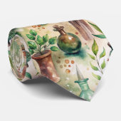 ヴィンテージ薬用ボトルパターン(5) ネクタイ (ロール)