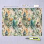 ヴィンテージ薬用ボトルパターン(5) 薄葉紙 (クラフト)