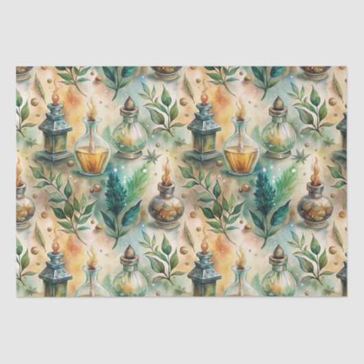 ヴィンテージ薬用ボトルパターン(5) 薄葉紙 (正面)