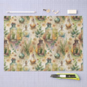 ヴィンテージ薬用ボトルパターン(6) 薄葉紙 (クラフト)