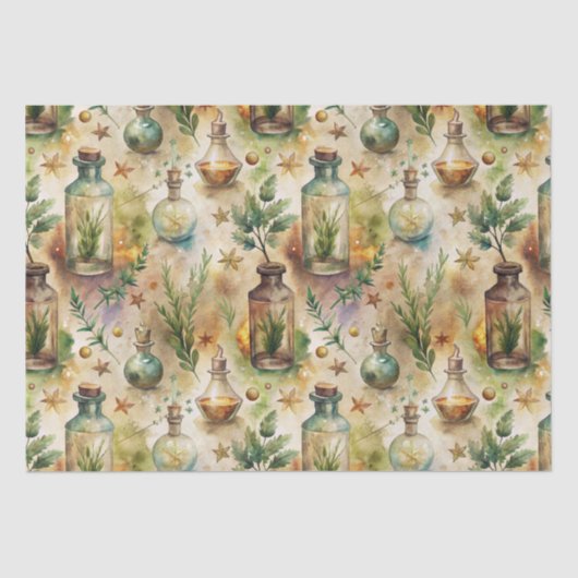 ヴィンテージ薬用ボトルパターン(6) 薄葉紙 (正面)