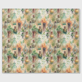 ヴィンテージ薬用ボトルパターン(8) ラッピングペーパー (フラット)