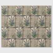 ヴィンテージ薬用ラベンダーガーデン ラッピングペーパー (フラット)