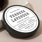 ヴィンテージ薬用白黒丸キャンドルラベル ラウンドシール