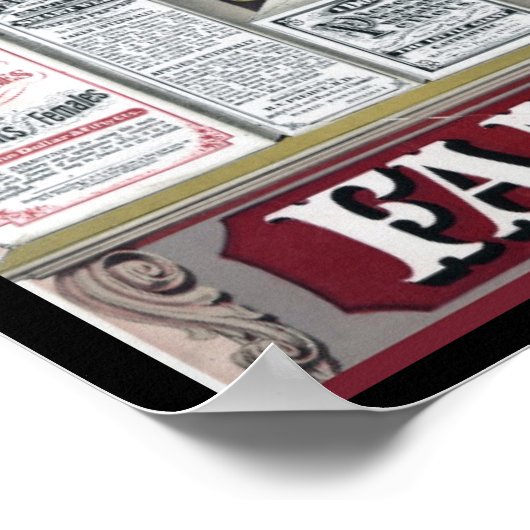 ヴィンテージ薬：ピアース博士の家族薬 ポスター (角)