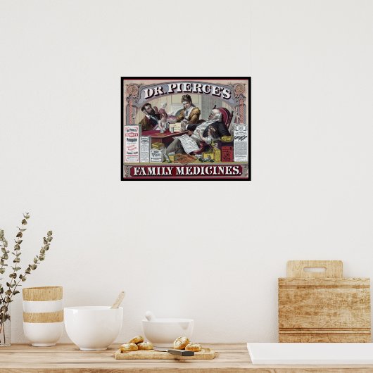 ヴィンテージ薬：ピアース博士の家族薬 ポスター (キッチン)