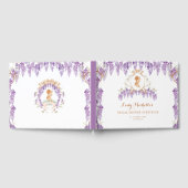 ヴィンテージ藤の花のレジデンシーブライダルシャワー ゲストブック (全面)