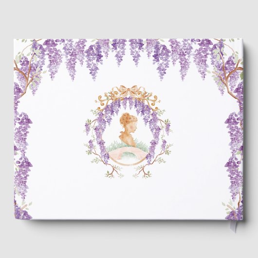 ヴィンテージ藤の花のレジデンシーブライダルシャワー ゲストブック (裏面)