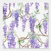 ヴィンテージ藤の花の枝 紫 緑 花 壁紙 (正面)