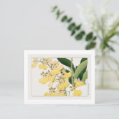 ヴィンテージ蘭の花、浮世絵アートワーク ポストカード (スタンド正面)