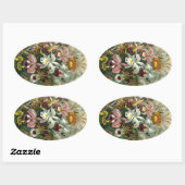 ヴィンテージ蘭 楕円形シール (シート)