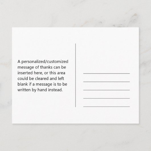 ヴィンテージ虫を見て「ありがとう！」 ポストカード (裏面)