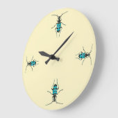 ヴィンテージ虫甲虫の時間昆虫学 ラージ壁時計 (傾斜)