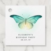 ヴィンテージ虹色の蝶とダマスク フェイバータグ (正面)