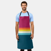 ヴィンテージ虹 エプロン (着用した状態)