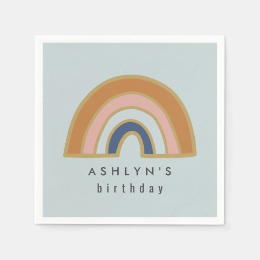 ヴィンテージ虹 スタンダードカクテルナプキン (正面)