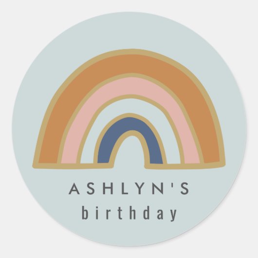 ヴィンテージ虹 ラウンドシール (正面)