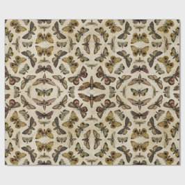 ヴィンテージ蛾ラッピング紙 ラッピングペーパー