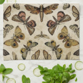 ヴィンテージ蛾 キッチンタオル (折り畳み)