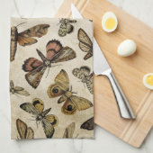 ヴィンテージ蛾 キッチンタオル (四つ折り)