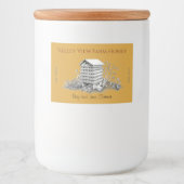 ヴィンテージ蜂の巣と蜂アンバーハニージャー フードラベル (正面)