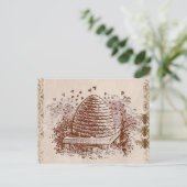 ヴィンテージ蜂の巣養蜂 ポストカード (スタンド正面)