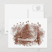 ヴィンテージ蜂の巣養蜂 ポストカード (正面/裏面)