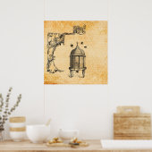 ヴィンテージ蜂の巣。 ポスター (キッチン)