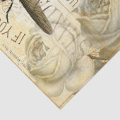 ヴィンテージ蜂の昆虫バラ花束のデコパージュ 薄葉紙 (詳細)