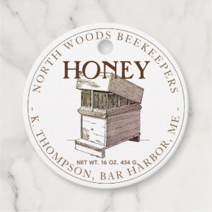 ヴィンテージ蜂カスタムの巣ハニー栄養ファクトラベル フェイバータグ
