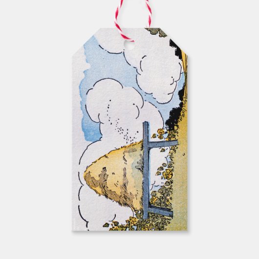 ヴィンテージ蜂カスタム巣編集可能ラベル ギフトタグ (裏面)