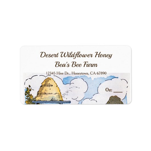 ヴィンテージ蜂カスタム巣蜂蜜ラベル ラベル (正面)