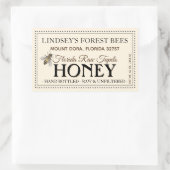 ヴィンテージ蜂蜜ラベル手瓶入り生 長方形シール (バッグ)